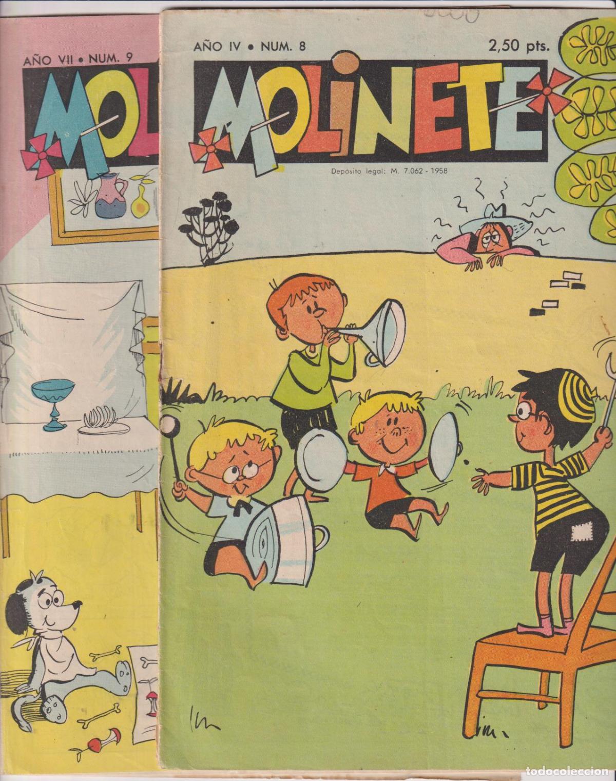 BDs: Lote de 2 Molinete. Dulma 1956. A&ntilde;o IV n&ordm; 8 y A&ntilde;o VII n&ordm; 9