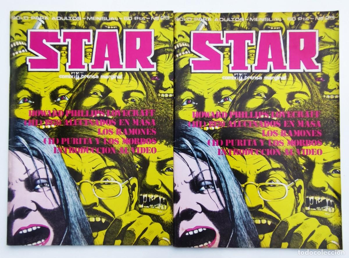 Tebeos: REVISTA STAR N&ordm; 25 COMIX Y PRENSA MARGINAL PRODUCCIONES EDITORIALES 1977 LEER TEXTO ANUNCIO