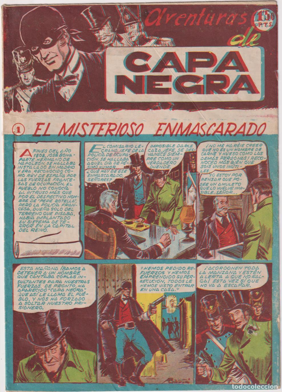 Tebeos: Capa Negra n&ordm; 1. Ricart 1953 - Foto 1