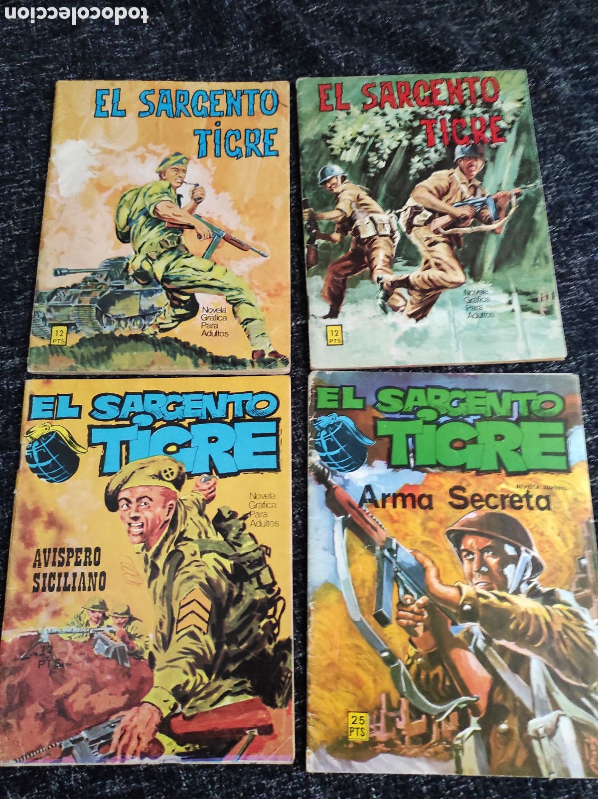 Tebeos: SARGENTO TIGRE , LOTE DE 4 EJEMPLARES - edita : VILMAR - Foto 1