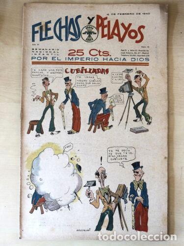 Tebeos: Flechas y Pelayos 61.Fet y las Jons - Foto 1