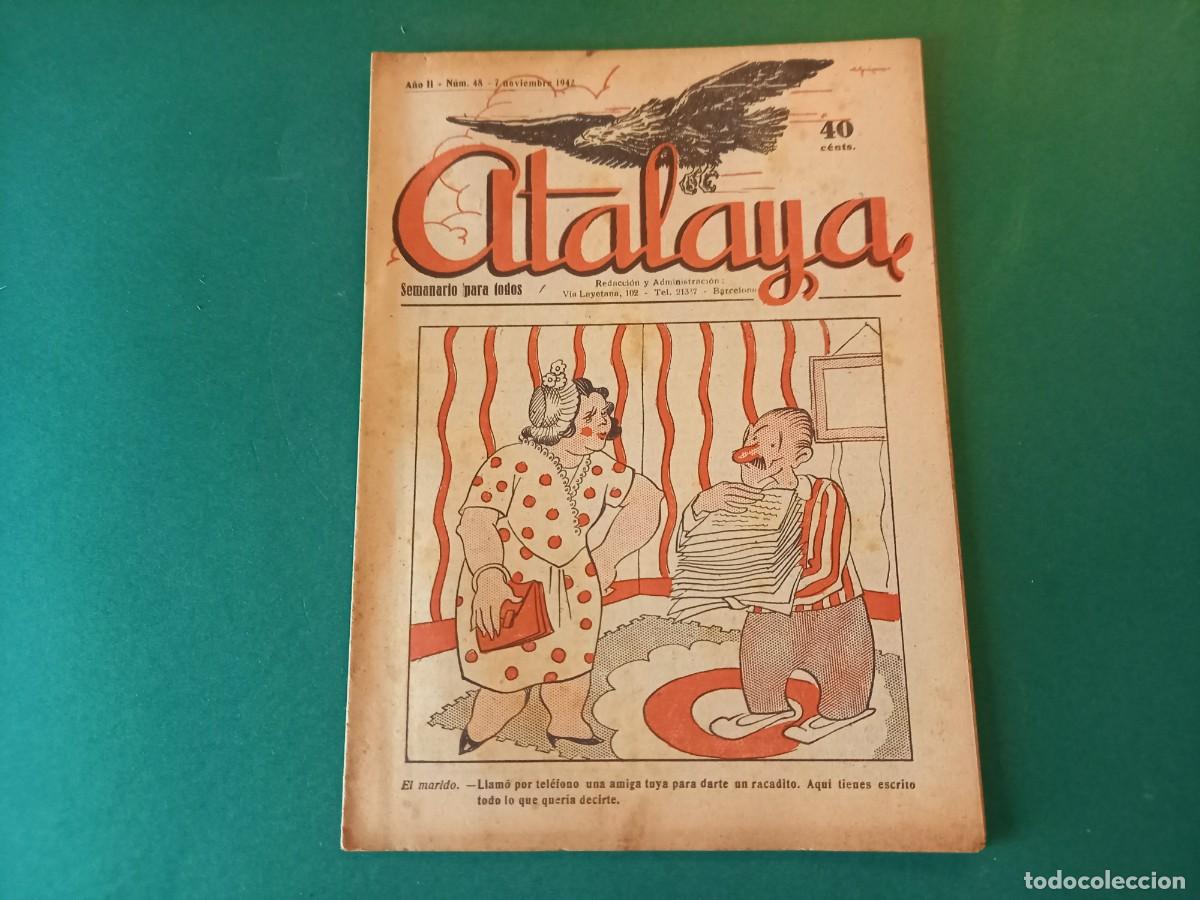 Tebeos: ATALAYA N&ordm; 48 -P.P -1942-SIN RASGAR -REF101 - Foto 1