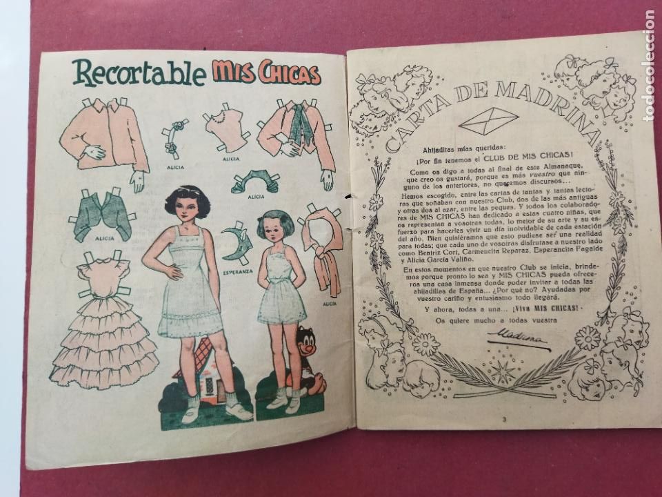 Tebeos: ALMANAQUE MIS CHICAS PARA 1950 - 68 PGS - ORIGINAL - Foto 10
