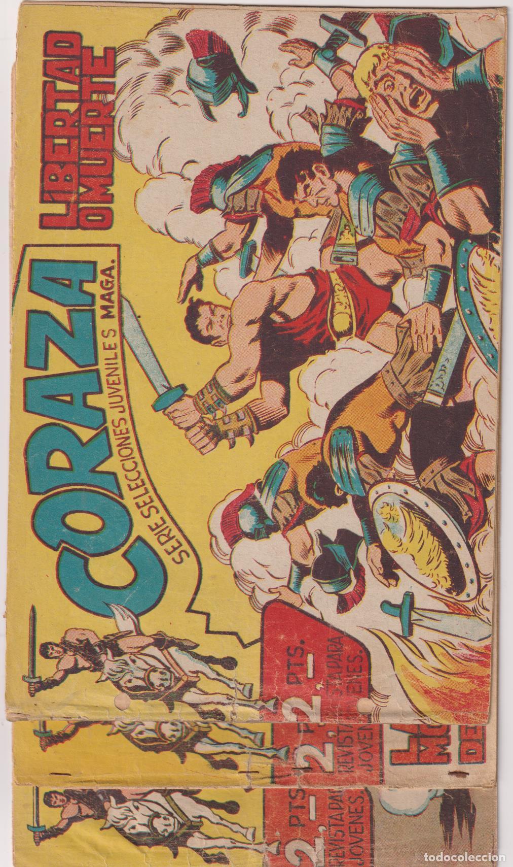 Tebeos: Coraza. Maga 1962. lote de 3 Ejemplares: 31, 33 y 34