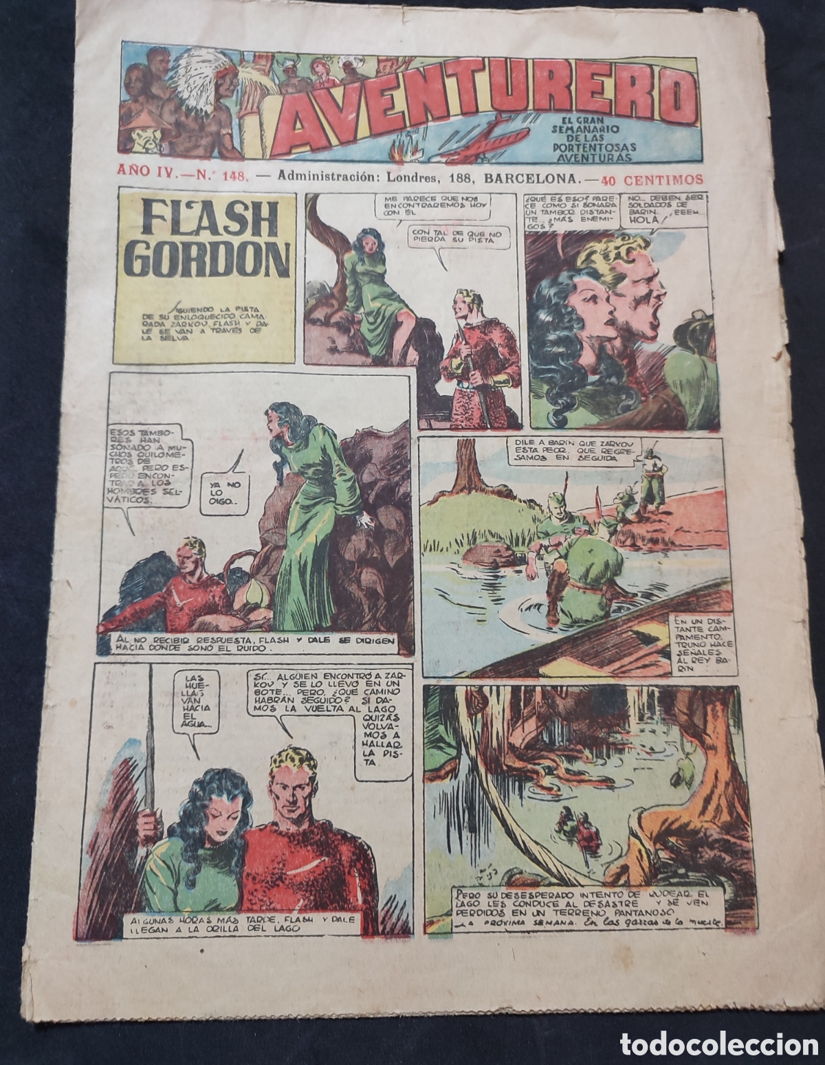 Tebeos: Gaceta comic Aventurero N&uacute;m.148.1938 - Foto 1