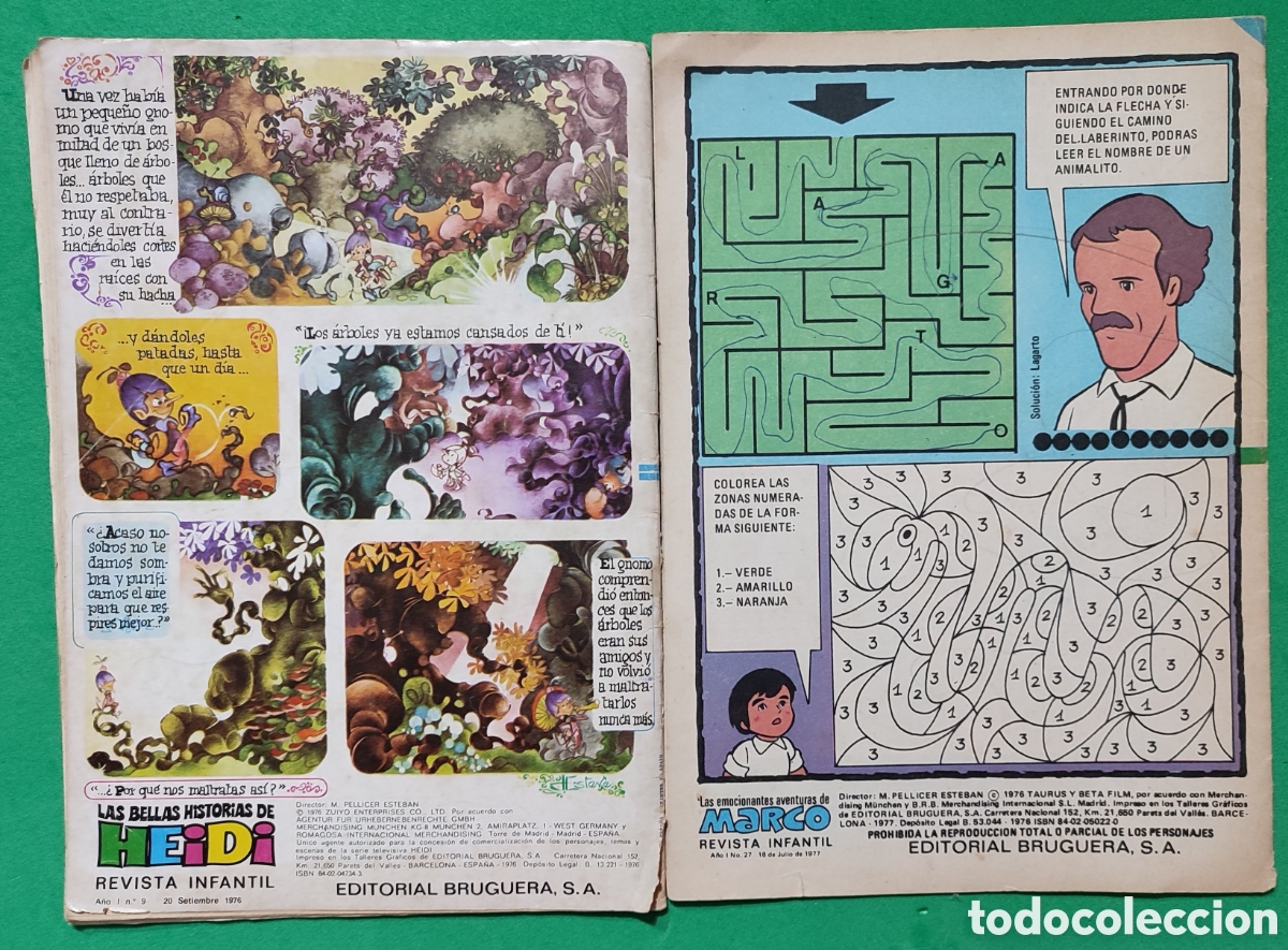 Tebeos: Lote de 4 Historietas de Heidi y 1 Marco - Foto 4