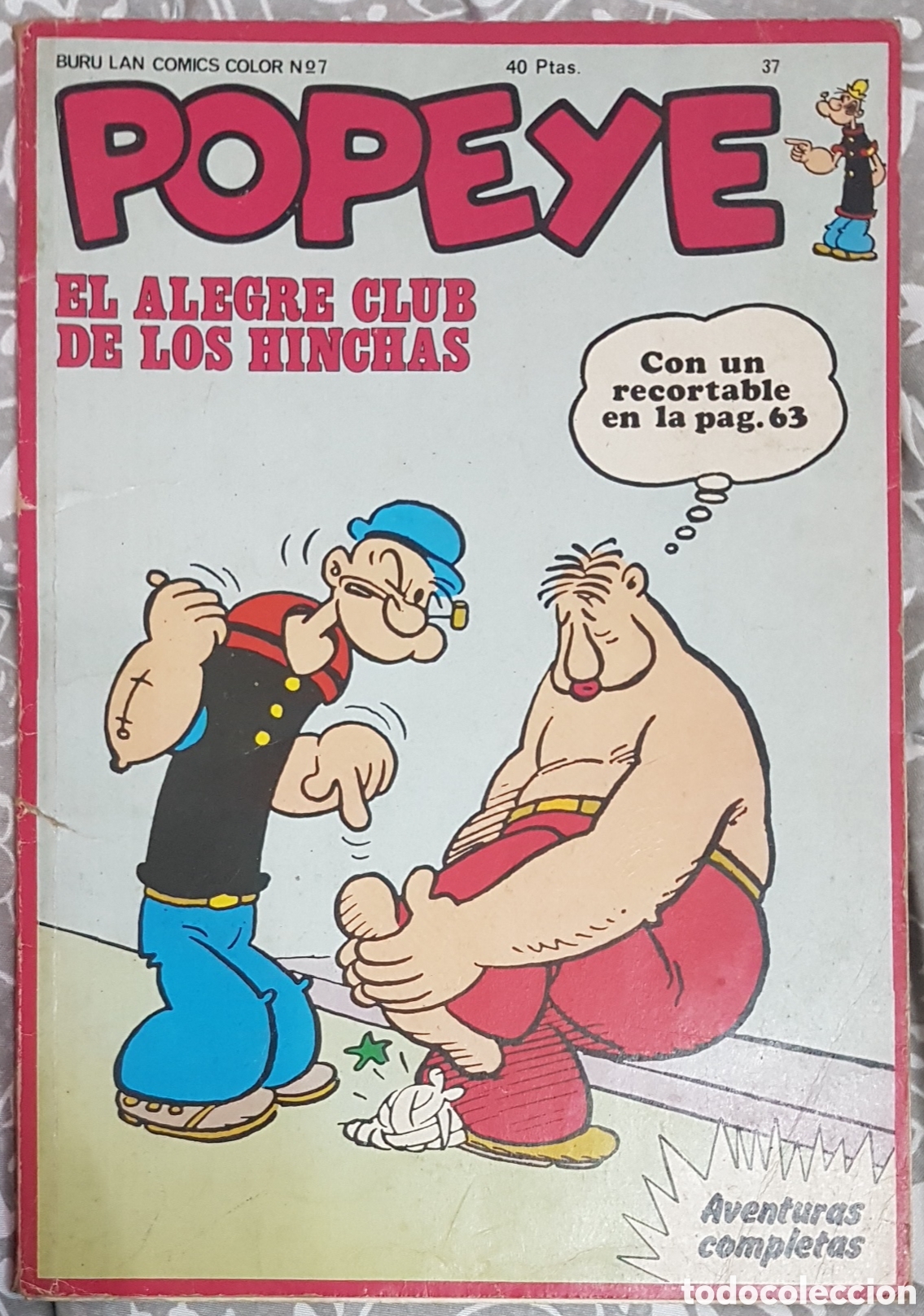 Tebeos: TEBEO POPEYE - EL ALEGRE CLUB DE LOS HINCHAS - Foto 1