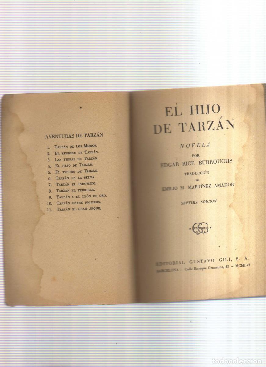 Tebeos: TARZAN EL HIJO DE TARZAN EDGAR RICE BURROUGKS - Foto 3