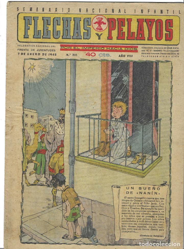 Tebeos: FLECHAS Y PELAYOS N&ordm; 318 - Foto 1