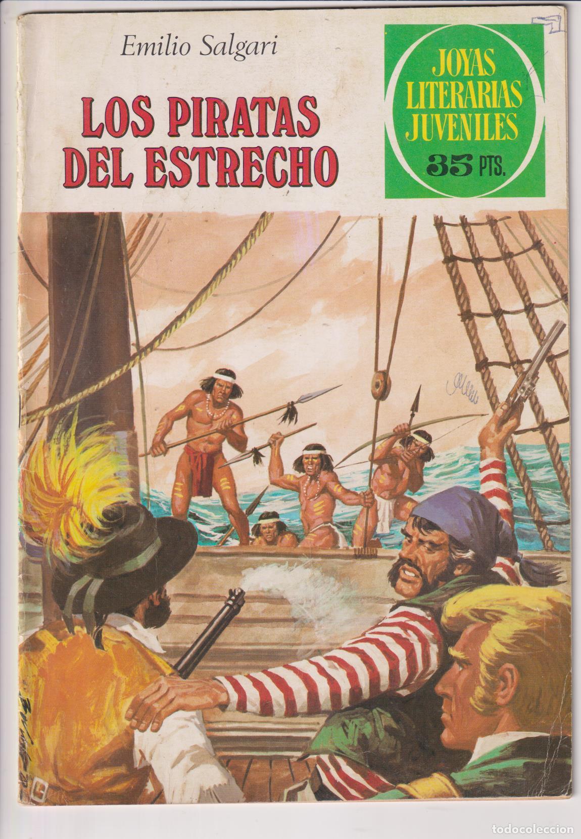 Comics: Joyas Literarias n&ordm; 220. Los piratas del estrecho. 1&ordf; Edici&oacute;n Bruguera 1979