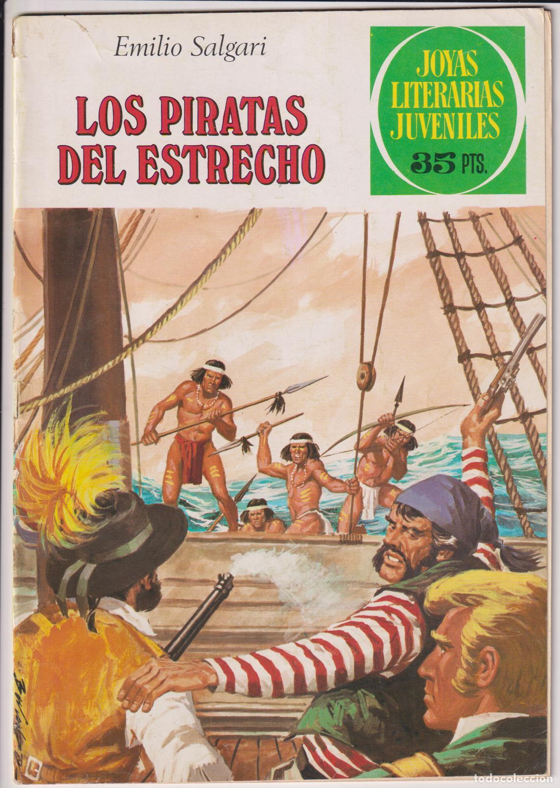 Comics: Joyas Literarias n&ordm; 220. Los piratas del estrecho. 1&ordf; Edici&oacute;n Bruguera 1979