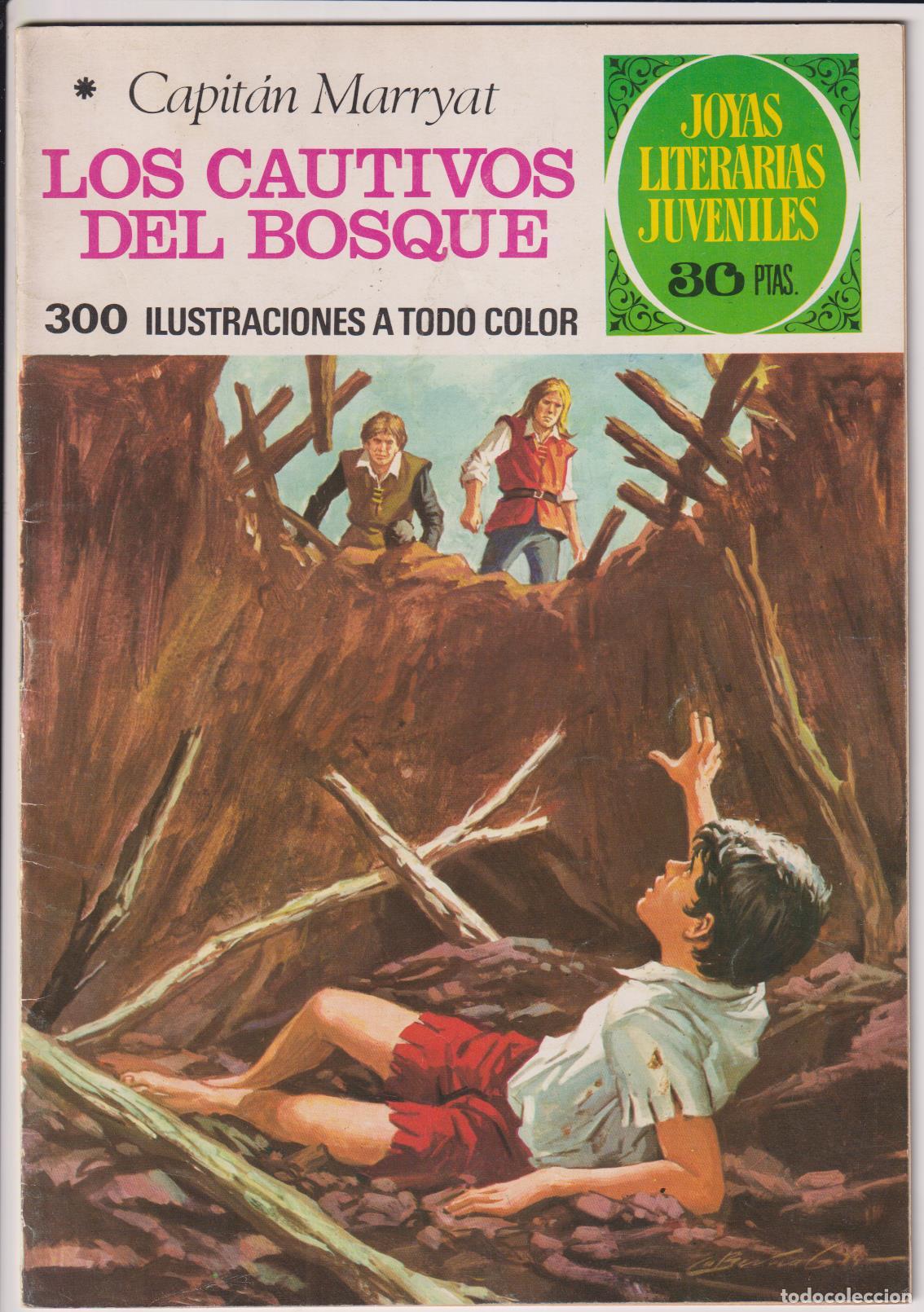 Comics: Joyas Literarias n&ordm; 132. Los Cautivos del Bosque. 2&ordf; Edici&oacute;n Bruguera 1978