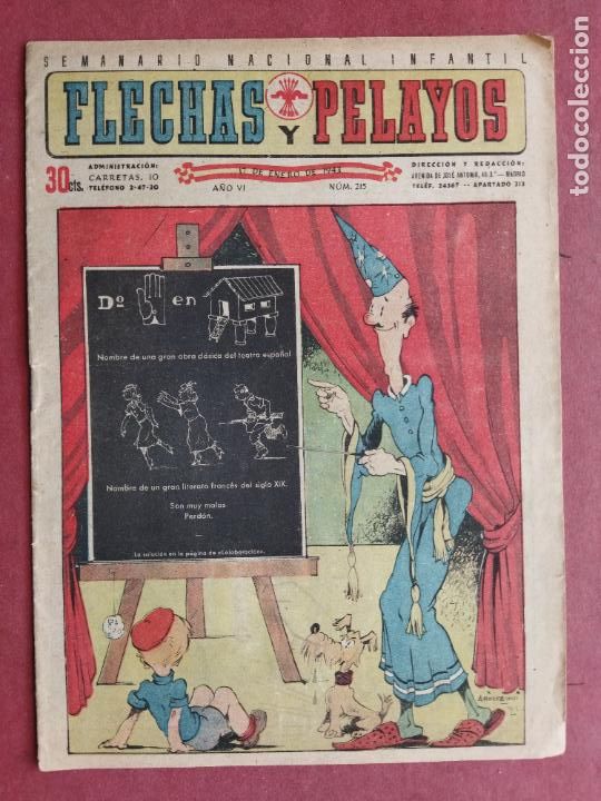 Tebeos: FLECHAS Y PELAYOS N&ordm; 215 - 17 ENERO 1943 - AROZTEGUI - Foto 1
