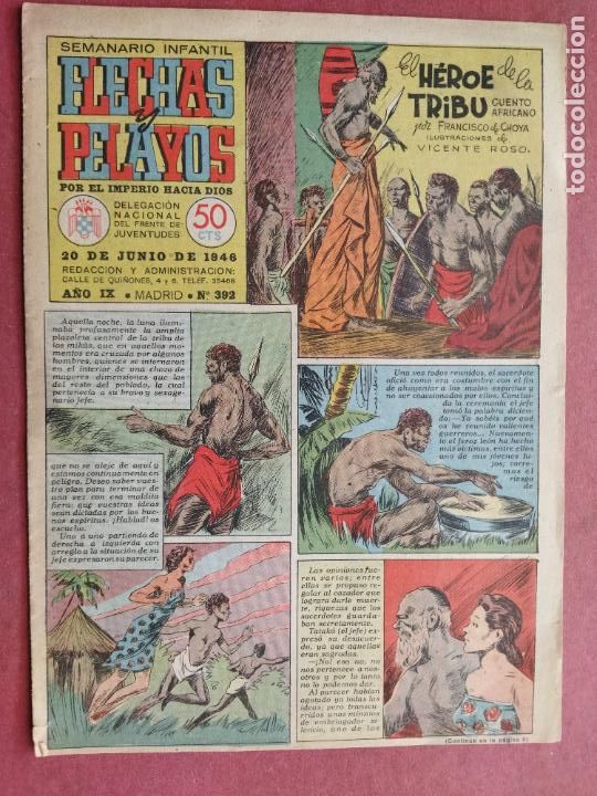 Tebeos: FLECHAS Y PELAYOS N&ordm; 392 - AROZTEGUI - Foto 1