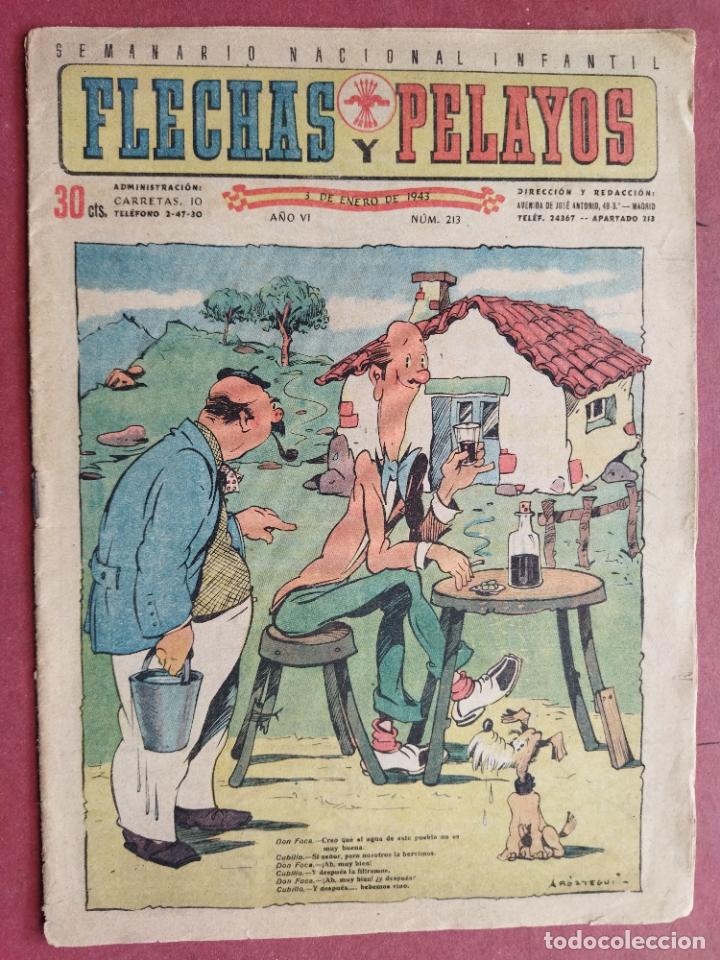 Tebeos: FLECHAS Y PELAYOS N&ordm; 213 - RECORTADO - Foto 1