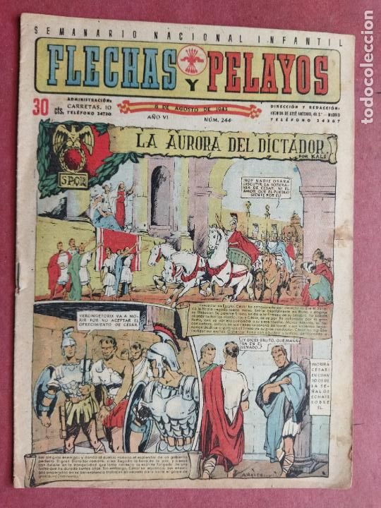 Tebeos: FLECHAS Y PELAYOS N&ordm; 244 - 1943 - Foto 1