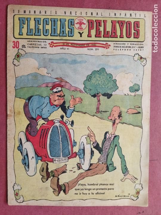 Tebeos: FLECHAS Y PELAYOS N&ordm; 259 - 1943 - Foto 1