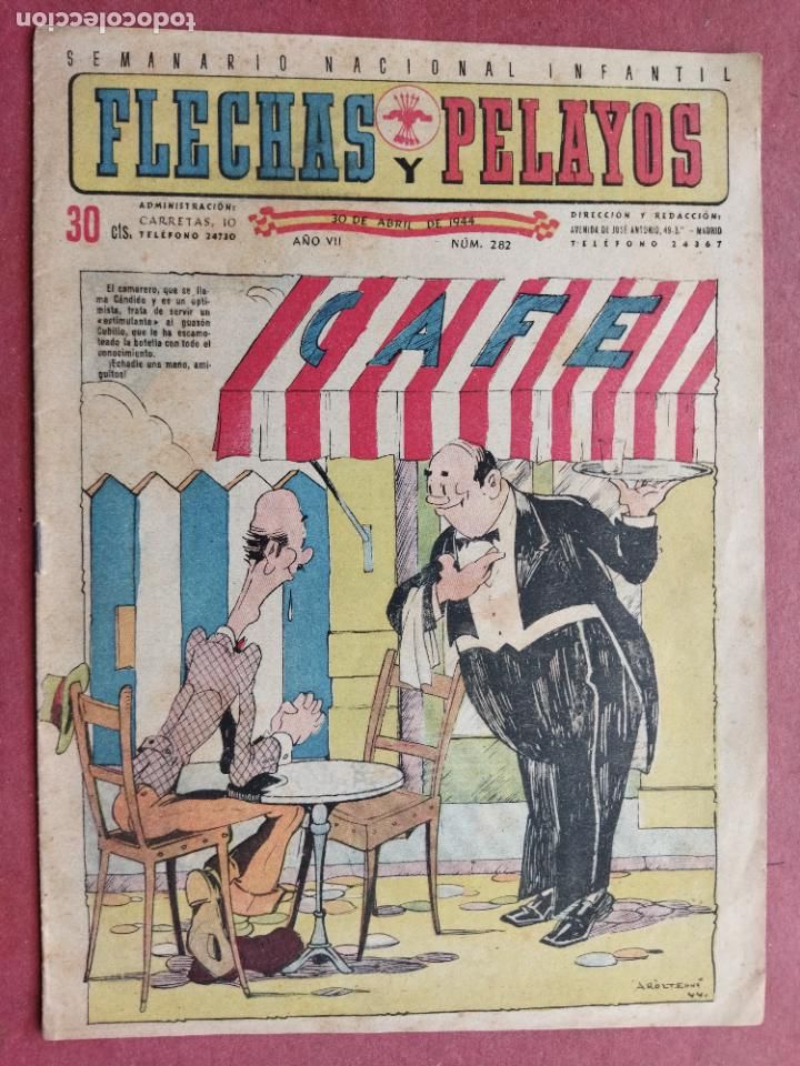 Tebeos: FLECHAS Y PELAYOS N&ordm; 282 - 1944 - Foto 1