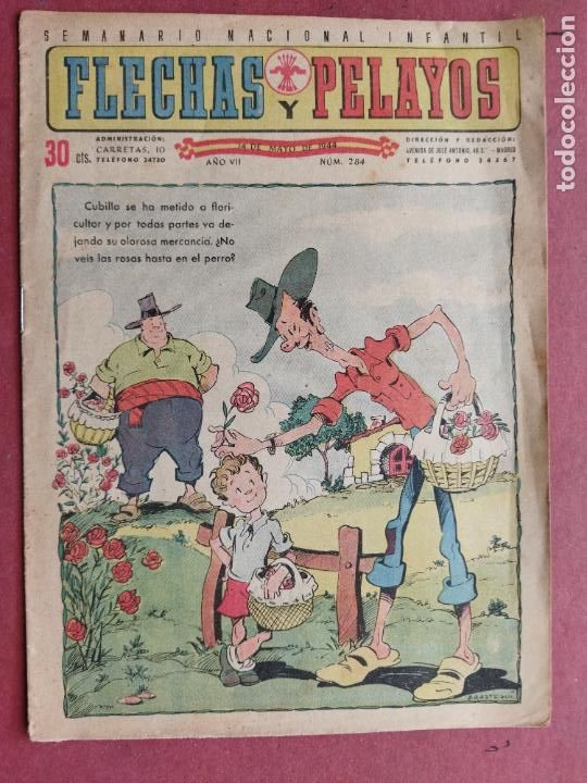 Tebeos: FLECHAS Y PELAYOS N&ordm; 284 - 1944 - Foto 1
