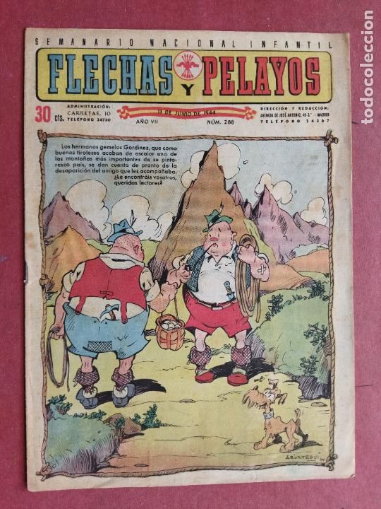 Tebeos: FLECHAS Y PELAYOS N&ordm; 288 - 1944 - Foto 1