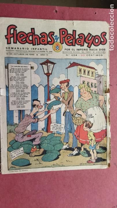 Tebeos: FLECHAS Y PELAYOS N&ordm; 404 - 1946 - Foto 1