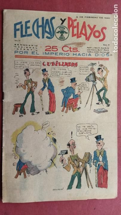 Tebeos: FLECHAS Y PELAYOS N&ordm; 61 - FEBRERO 1940 - Foto 1
