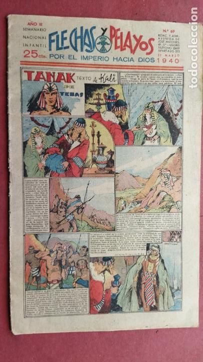 Tebeos: FLECHAS Y PELAYOS N&ordm; 69 - 1940 - Foto 1