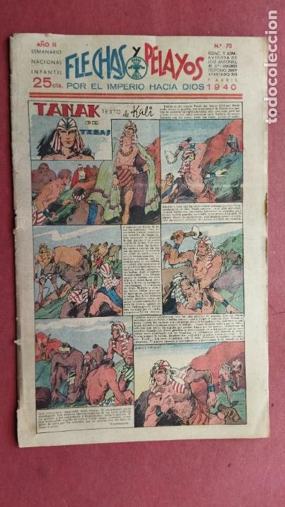 Tebeos: FLECHAS Y PELAYOS N&ordm; 70 - 1940 - Foto 1