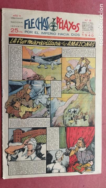 Tebeos: FLECHAS Y PELAYOS N&ordm; 81 - 1940 - Foto 1