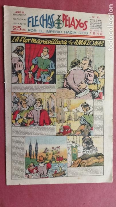 Tebeos: FLECHAS Y PELAYOS N&ordm; 82 - 1940 - Foto 1