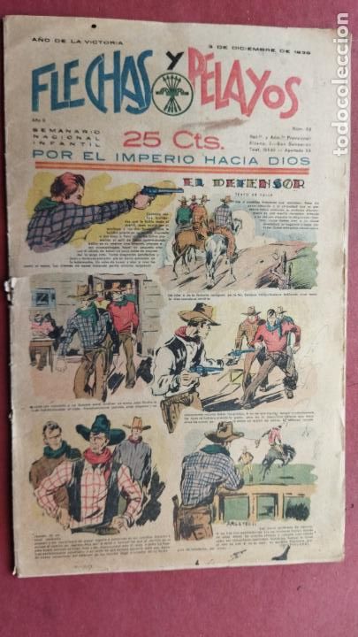 Tebeos: FLECHAS Y PELAYOS N&ordm; 52 - 1939 - Foto 1