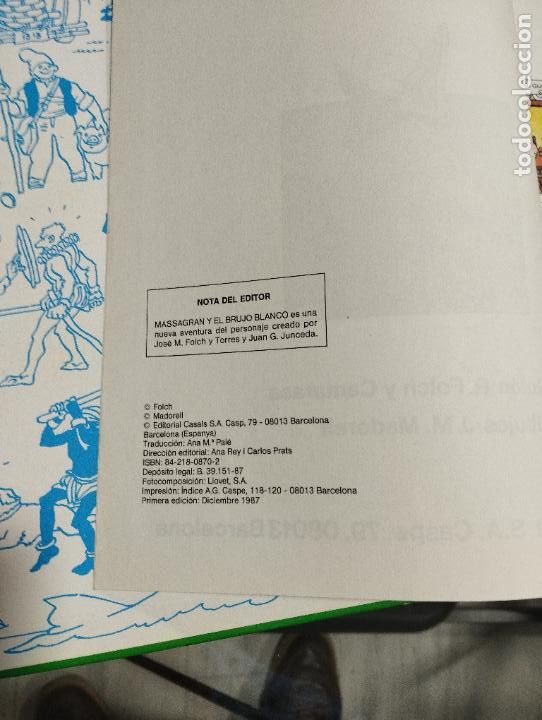 Tebeos: massagran y el brujo blanco. casals 1987. 1&ordf; edici&oacute;n en castellano - Foto 2