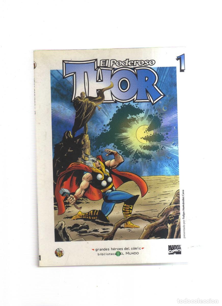 Tebeos: EL PODEROSO THOR GRANDES HEROES DEL COMIC BIBLIOTECA EL MUNDO COMPLETA 3 NUMEROS - Foto 1