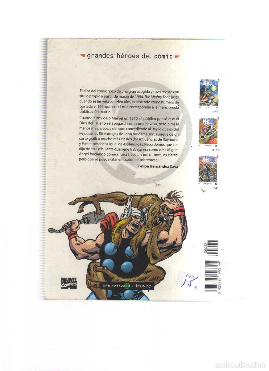 Tebeos: EL PODEROSO THOR GRANDES HEROES DEL COMIC BIBLIOTECA EL MUNDO COMPLETA 3 NUMEROS - Foto 3