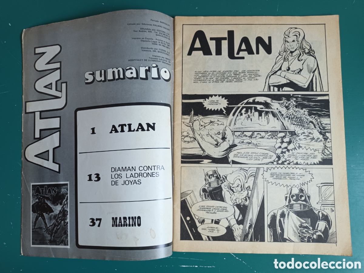 Tebeos: Atlan N&deg; 2 EDITORS SA - COMICS DS 1981 Diaman Marino - Foto 3
