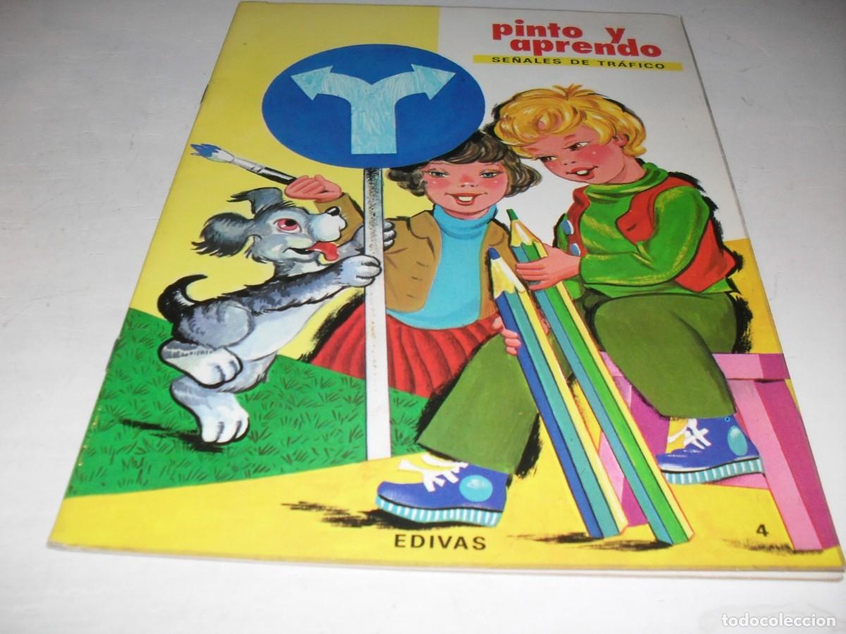 Tebeos: PINTO Y APRENDO 4 SE&Ntilde;ALES DE TRAFICO,EDIVAS,1980. - Foto 1