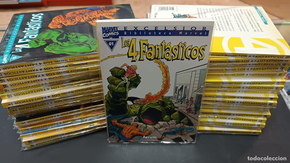 Tebeos: LOS 4 FANT&Aacute;STICOS COMPLETA 35 N&Uacute;MEROS BIBLIOTECA MARVEL FORUM - Foto 1