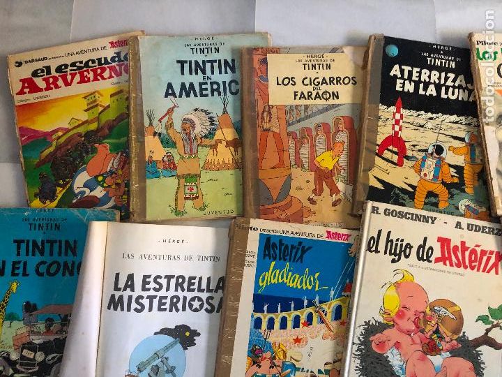Tebeos: 17 asterix, tintin a&ntilde;os 70 deteriorados - Foto 2