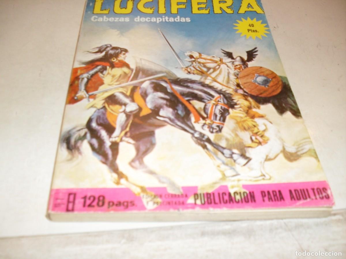 Tebeos: LUCIFERA 13 CABEZAS DECAPITADAS,(DE 38).ELVIBERIA,1976 - Foto 1