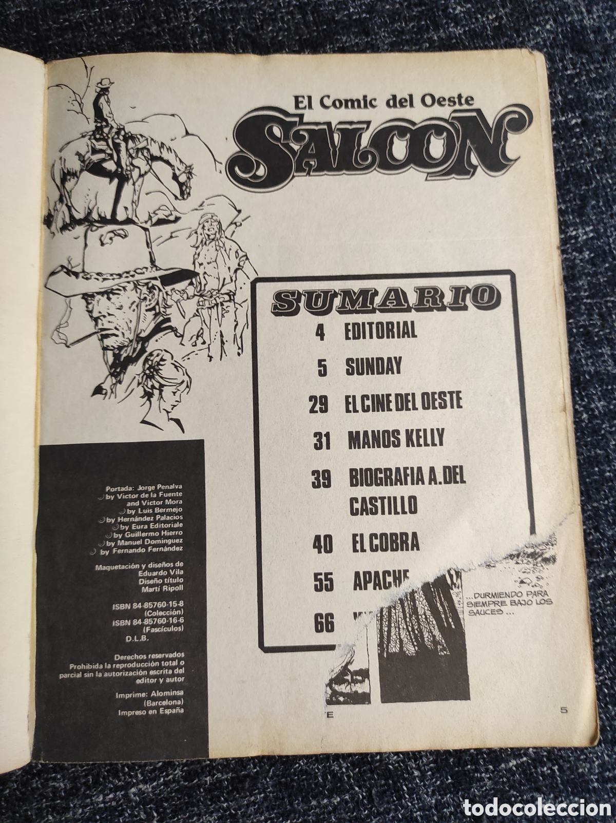 Tebeos: SALOON TOMO RECOPILATORIO CON LOS N&ordm; 0, 1, 2 , EL COMIC DEL OESTE - Foto 2