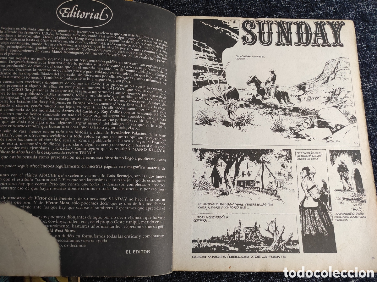 Tebeos: SALOON TOMO RECOPILATORIO CON LOS N&ordm; 0, 1, 2 , EL COMIC DEL OESTE - Foto 3