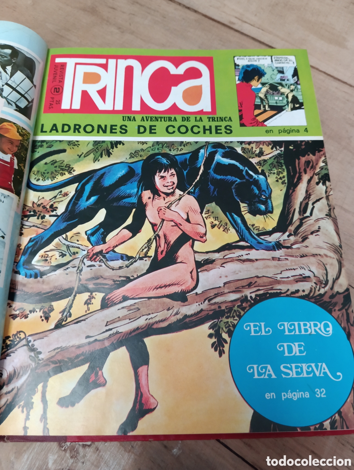 Tebeos: REVISTAS TRINCA 1 AL 10 ENCUADERNADAS. - Foto 2