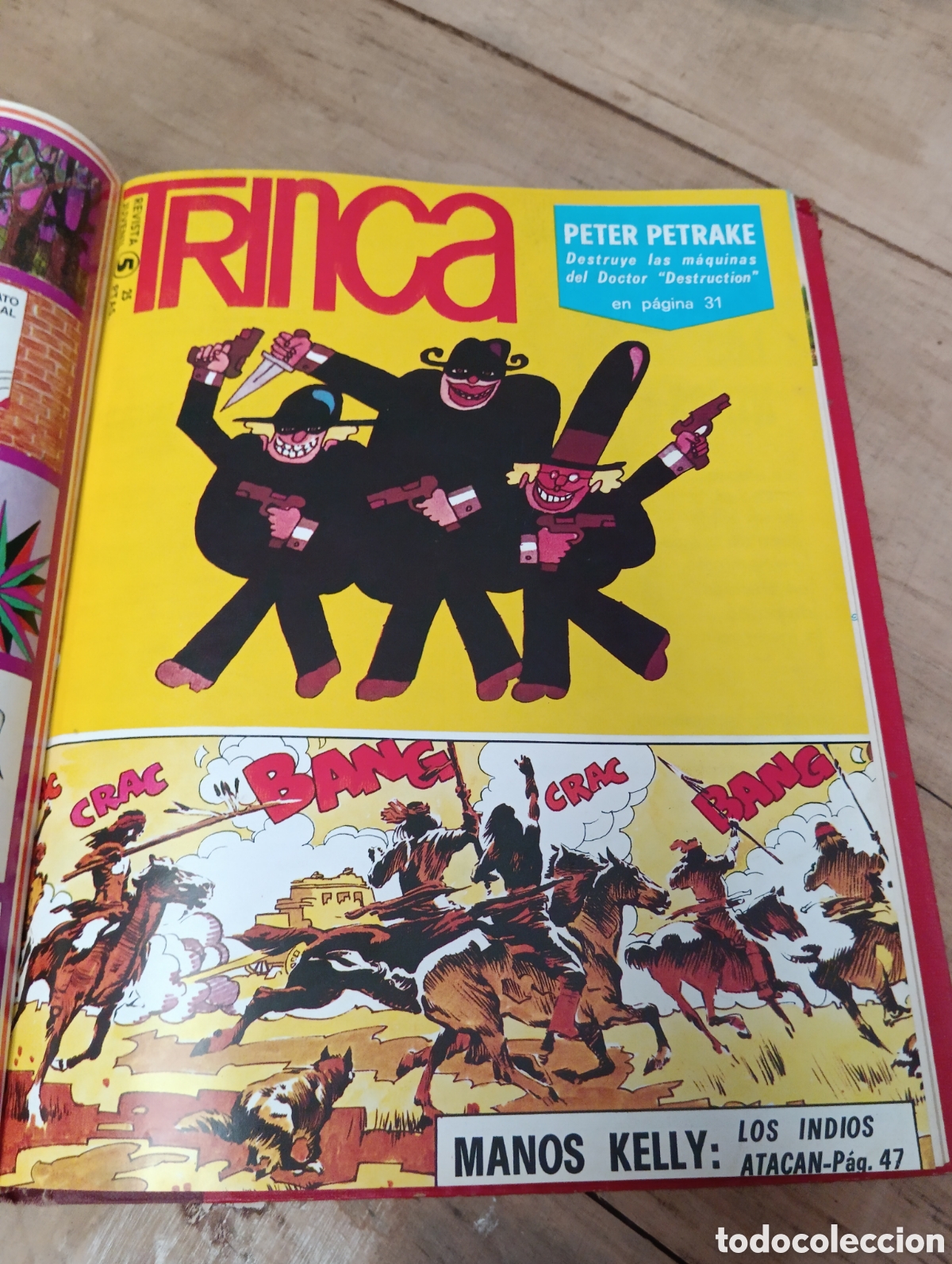 Tebeos: REVISTAS TRINCA 1 AL 10 ENCUADERNADAS. - Foto 5