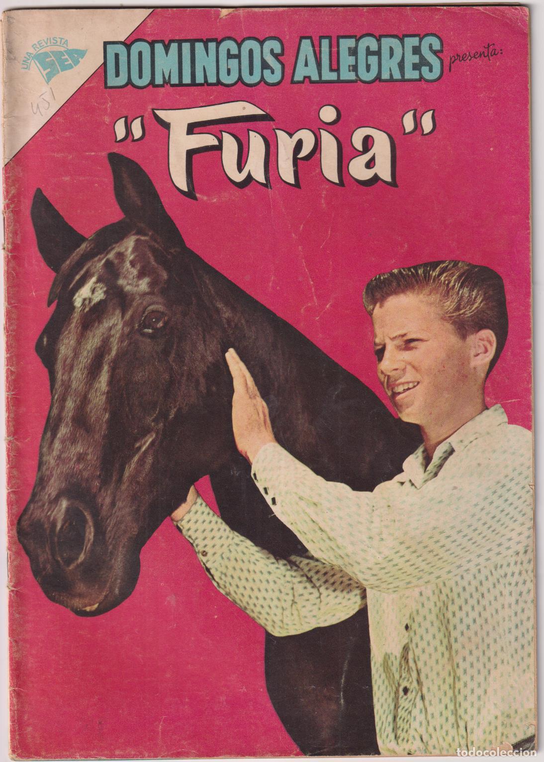Tebeos: Domingos Alegres n&ordm; 451. Furia. Novaro 1962 - Foto 1