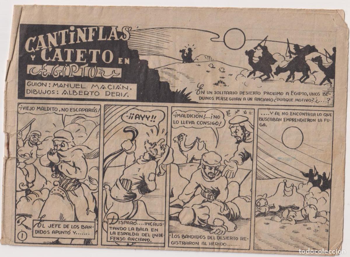 Tebeos: Cantinflas y Cateto en Egipto. Ediciones lerso 194? - Foto 1