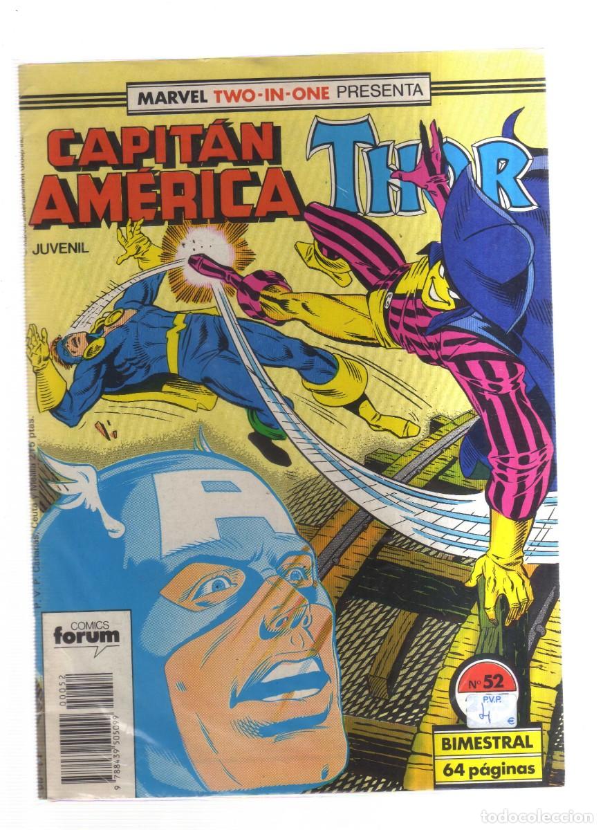 Tebeos: CAPITAN AMERICA THOR MARVEL TWO-IN-ONE FORUM N,52 - Foto 1
