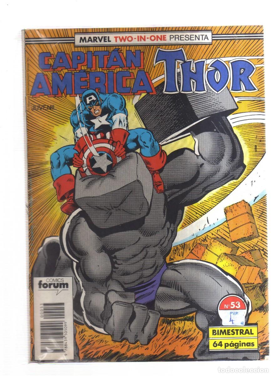 Tebeos: CAPITAN AMERICA THOR MARVEL TWO-IN-ONE FORUM N,53 - Foto 1