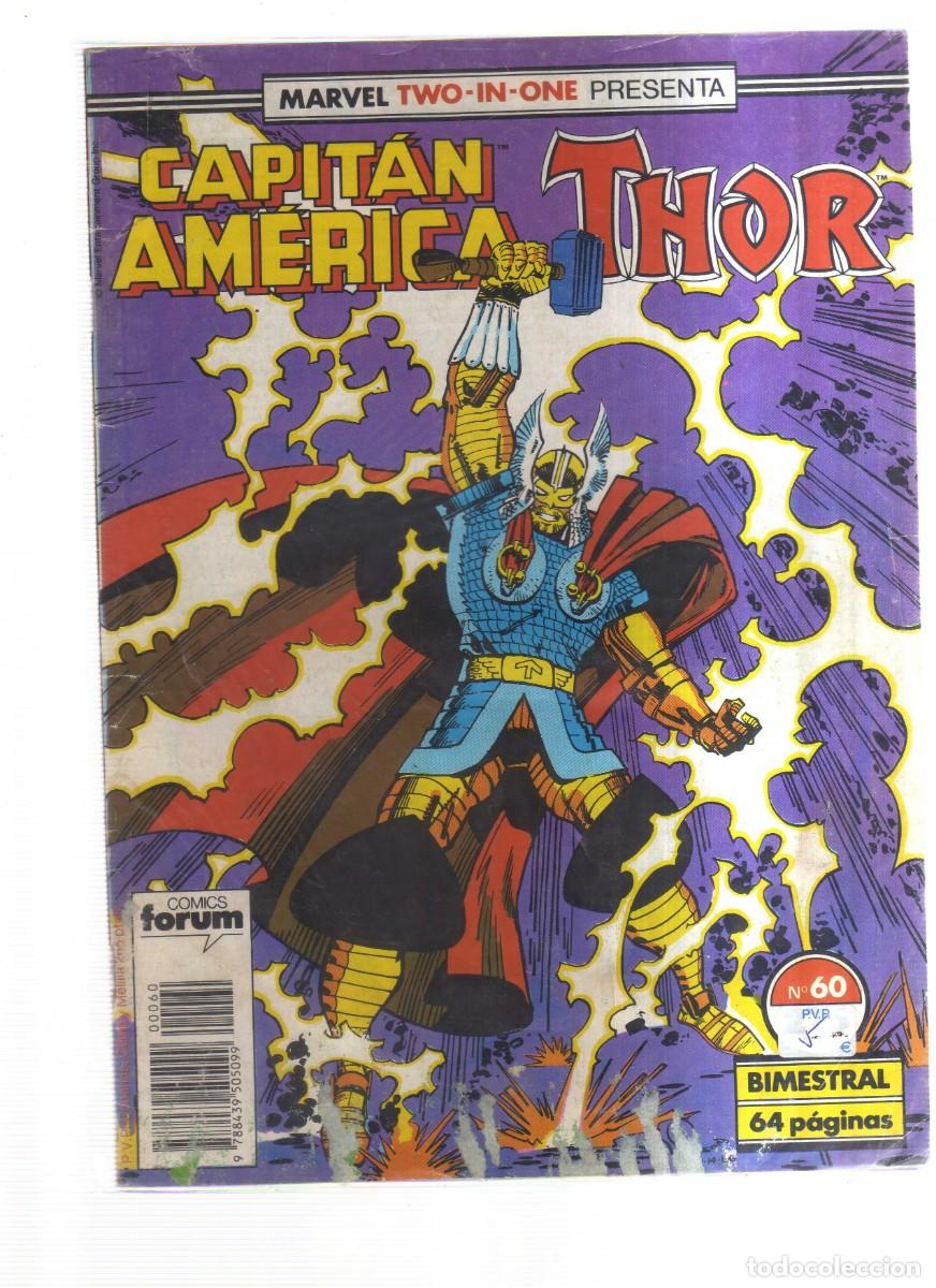 Tebeos: CAPITAN AMERICA THOR MARVEL TWO-IN-ONE FORUM N,60 - Foto 1