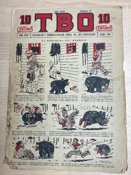 Tebeos: TBO n&ordm; 849, ed. Buigas, 1933 - Foto 1