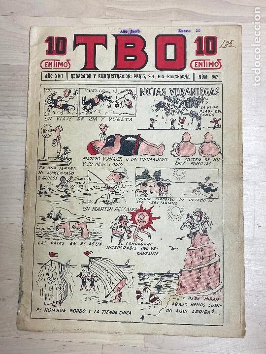 Tebeos: TBO NUM 847 A&Ntilde;O XVII 1933 - Foto 1